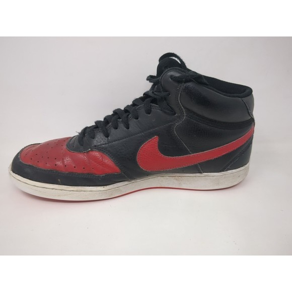 Men\'s Nike Court Vision Mid Black‎ University Red White | Size 12 DM8682-001 main image 7